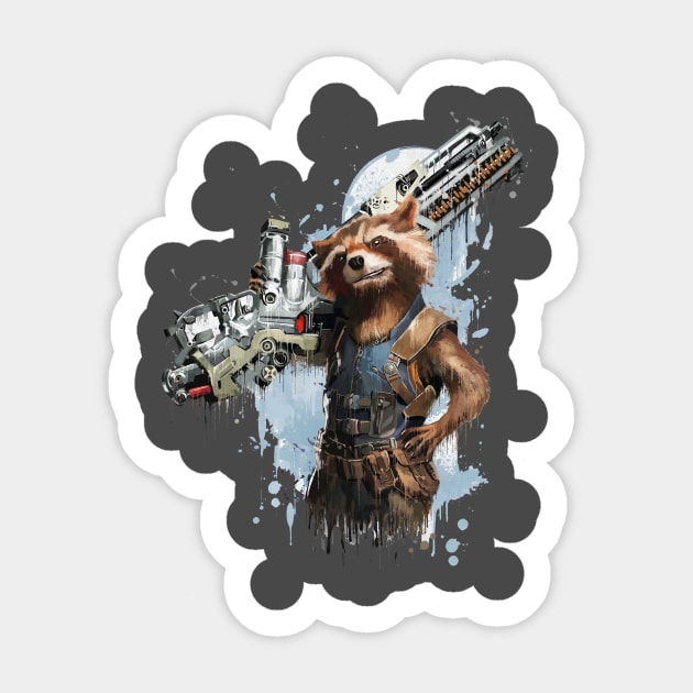 Rocket Racoon - Guardians of the Galaxy Sticker by purplegirl98